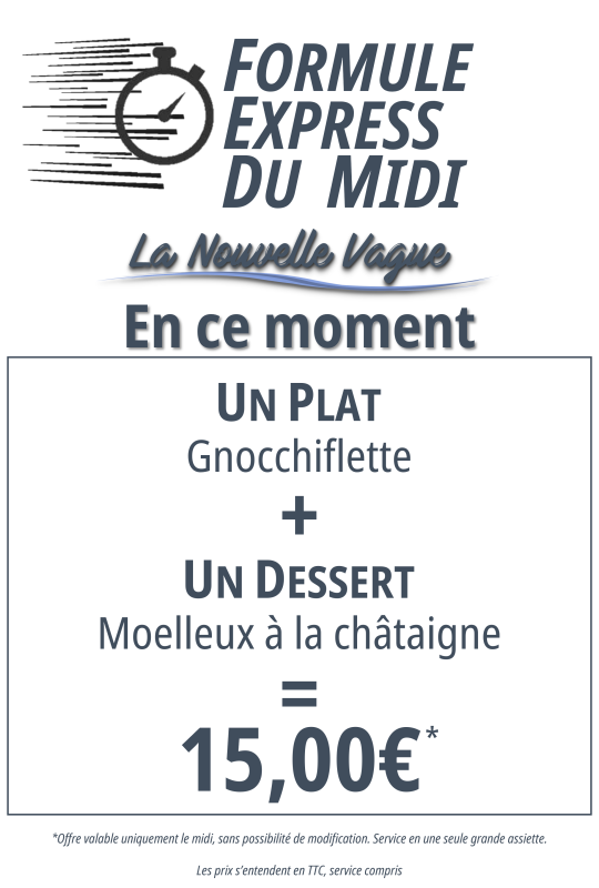 La Carte - La Nouvelle Vague - Restaurant Auray - Restaurant Traiteur