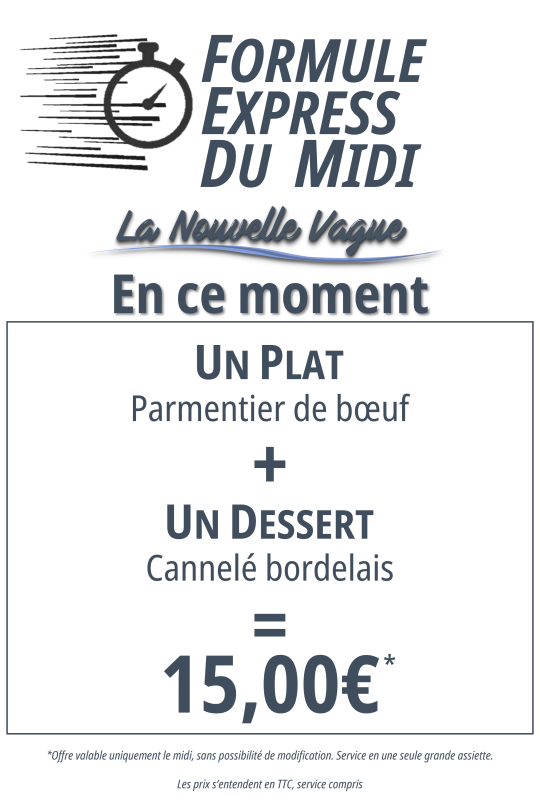 La Carte - La Nouvelle Vague - Restaurant Auray - restaurant AURAY