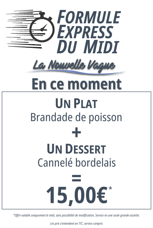 La Carte - La Nouvelle Vague - Restaurant Auray - les meilleurs restaurant de AURAY