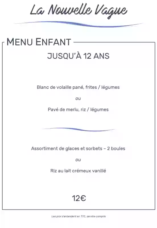 La Carte - La Nouvelle Vague - Restaurant Auray - Restaurant Traiteur