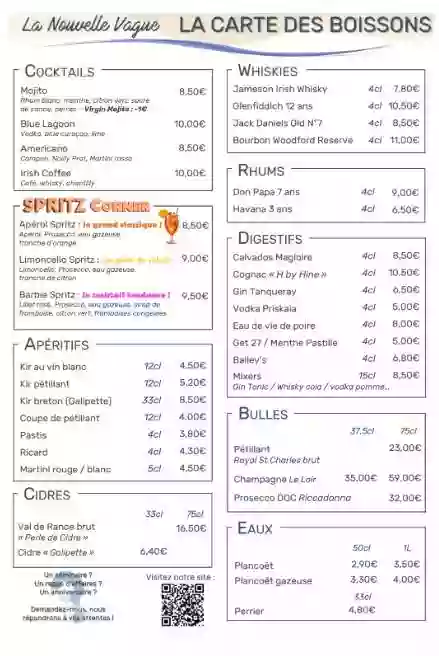 La Carte - La Nouvelle Vague - Restaurant Auray - manger a AURAY